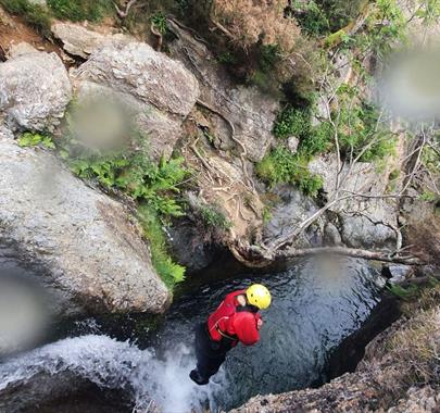 Ghyll Scrambling at Newlands Adventure Centre near Keswick, Lake District