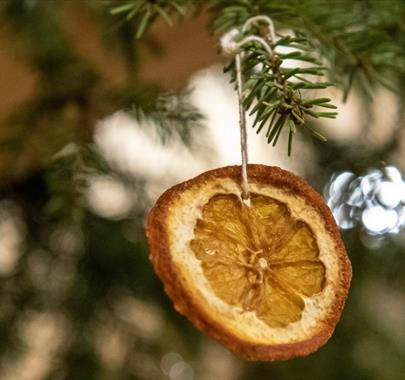 Christmas Ornament in Grizedale Forest in Hawkshead, Lake District