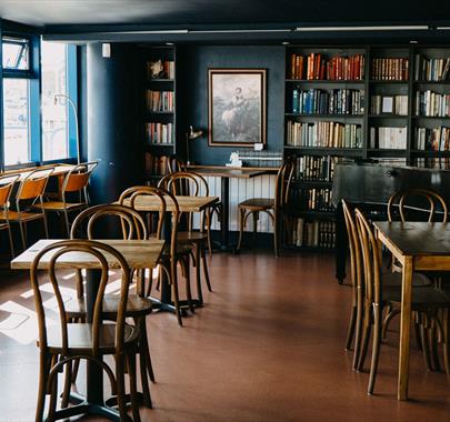 Seating at Howling Wolf Artisan Bakery and Café in Whitehaven, Cumbria