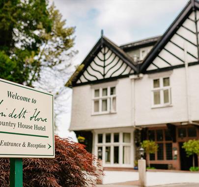 Exterior and Signage at Lindeth Howe in Bowness-on-Windermere, Lake District