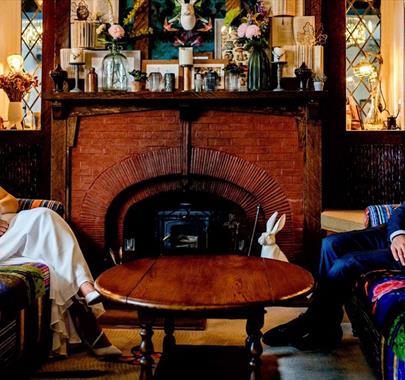 A Couple Celebrating Their Wedding at Lindeth Howe in Bowness-on-Windermere, Lake District