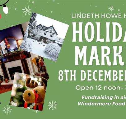 Poster for the Holiday Market at Lindeth Howe Hotel in Bowness-on-Windermere, Lake District