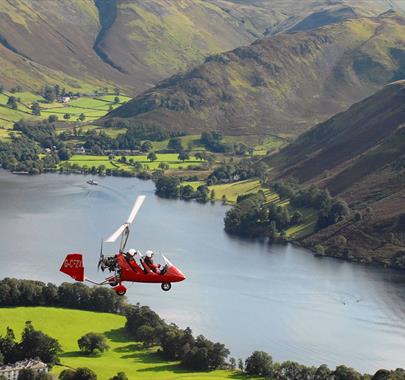 Views over Lakes and Fells from Lake District Gyroplanes in the Lake District, Cumbria