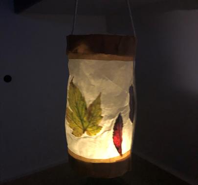 Lantern made at the Lantern Making and Nighttime Mine Trip in Nenthead, Cumbria