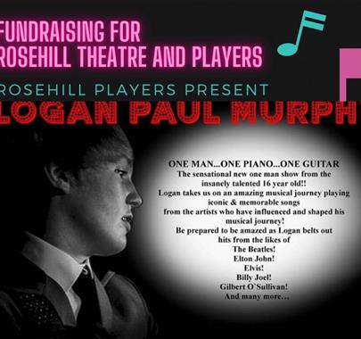 Flyer for Logan Paul Murphy at Rosehill Theatre in Whitehaven, Cumbria