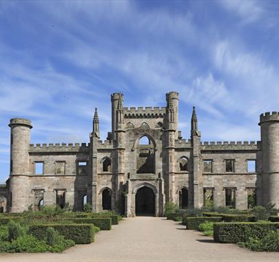 View of the Front of Lowther Castle & Gardens in Lowther, Lake District