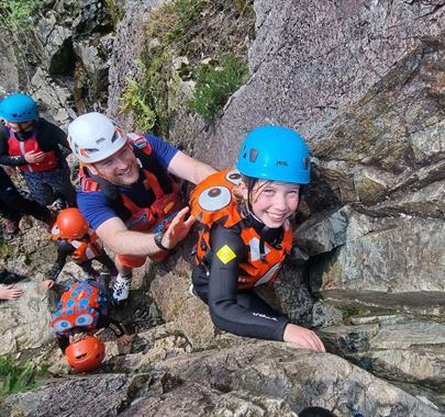 Family Ghyll Scrambling in the Lake District with Path to Adventure