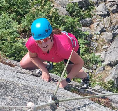 Visitors Rock Climbing with Path to Adventure in the Lake District, Cumbria