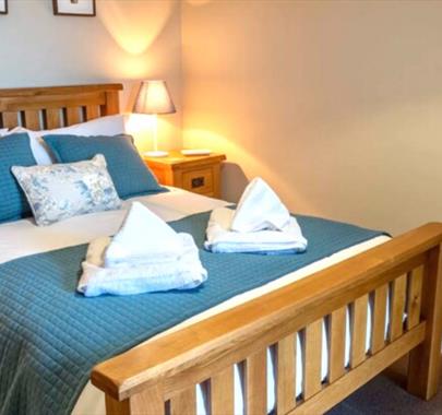 Double bedroom at Patton Hall Farm Country Cottages near Kendal, Cumbria