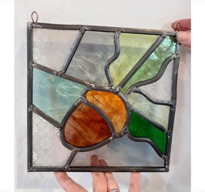 'Discovering Stained Glass' with Lizzy Hippisley-Cox at Quirky Workshops at Greystoke Craft Garden & Barns in Greystoke, Cumbria