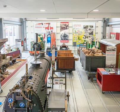 Exhibits and Interior of the Ravenglass and Eskdale Railway Museum in Ravenglass, Cumbria