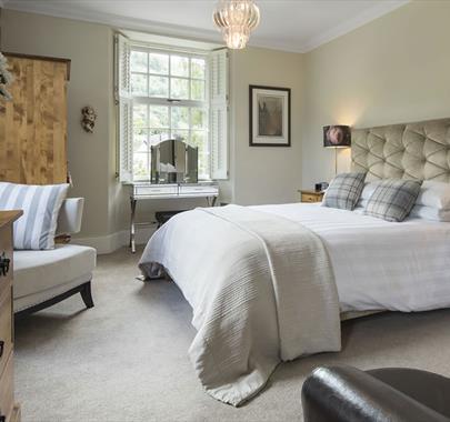 Bed and Furniture at Silver How Suite at Raise View House in Grasmere, Lake District