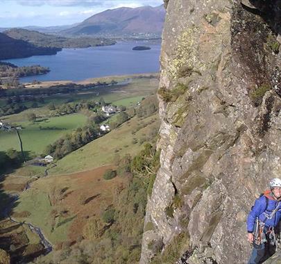 Rock Climbing and Abseiling with More Than Mountains in Borrowdale, Keswick, Lake District