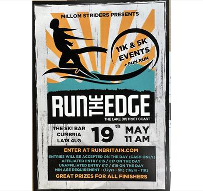 Poster for Run the Edge in Millom, Cumbria