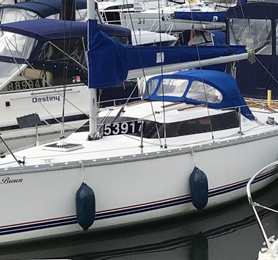 Yacht at Sailing Windermere, Lake District