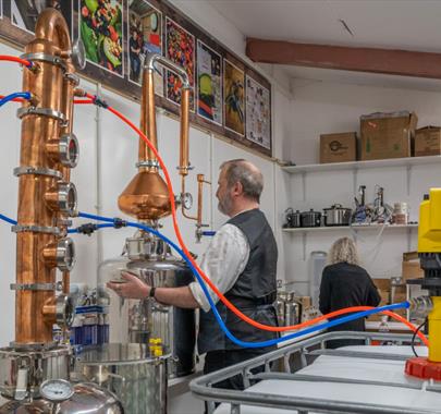 Owners Andy and Zoe Give a Distillery Tour & Gin Tasting at Shed 1 Distillery in Ulverston, Cumbria