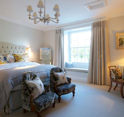 Deluxe Bedroom at Storrs Hall Hotel in Bowness-on-Windermere, Lake District