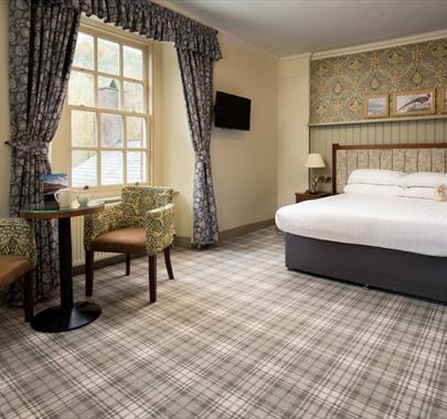 Double bedroom at The Pheasant Inn in Bassenthwaite, Lake District