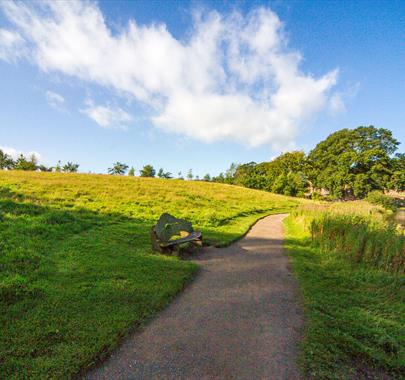 Path at Talkin Tarn Country Park in Brampton, Cumbria