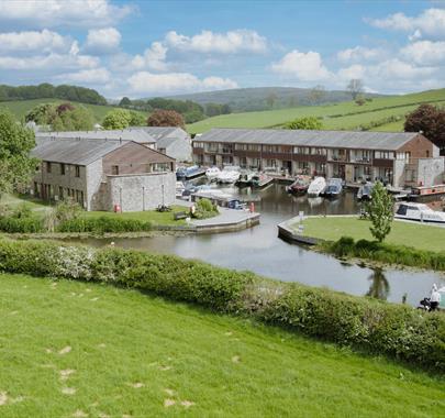 Tewitfield Marina from across the Lancaster Canal, Lancashire