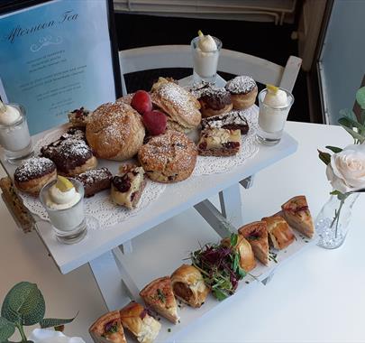 Afternoon Tea Spread at The Thorne Tree Bistro in Carlisle, Cumbria