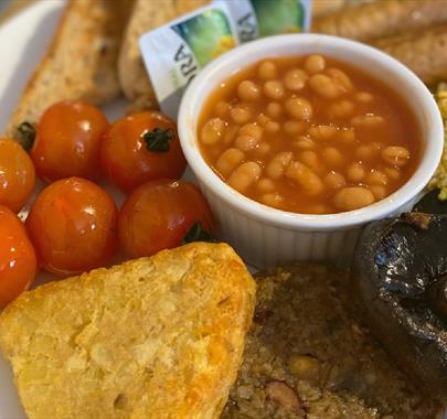 Full English Breakfast at Foxes Cafe Lounge in Carlisle, Cumbria