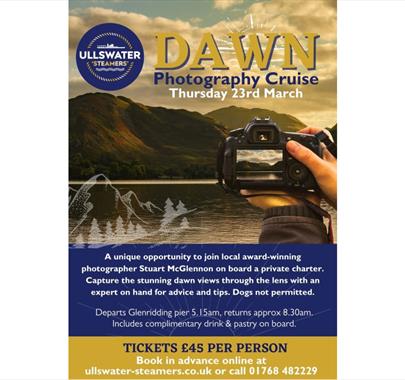 Flyer for Dawn Photography Cruise with Dawn Photography Cruise in Glenridding, Lake District