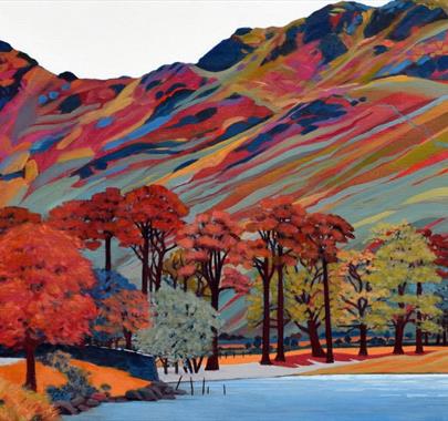 Painting by Libby Edmondson at the A Life Full of Colour Exhibition at Rheged in Penrith, Cumbria