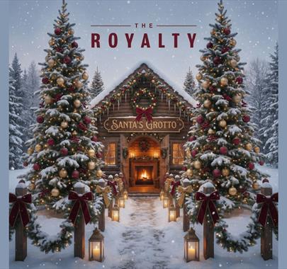 A digital artwork depicting Santa's Grotto