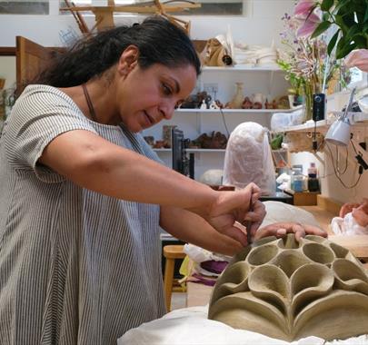 Photo of Halima Cassell for the Meet the Artist: Halima Cassell Event at Blackwell - the Arts & Crafts House in Bowness-on-Windermere, Lake District
