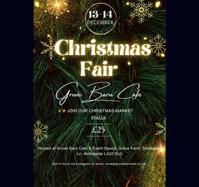 Grove Barn Cafe Christmas Fair poster