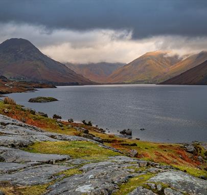 Dramatic Sky and Autumn Colours over Wastwater in the Lake District, Cumbria