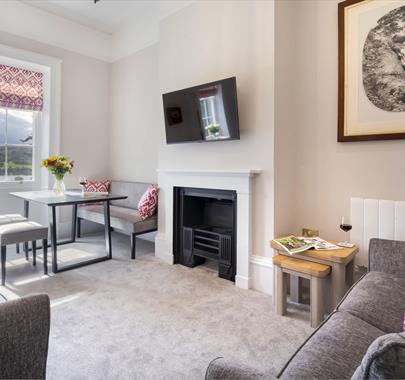 Living Area in a Self Catering unit at Waterfoot Park in Pooley Bridge, Lake District