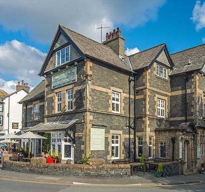 Exterior and Outdoor Seating at The Yewdale Inn in Coniston, Lake District