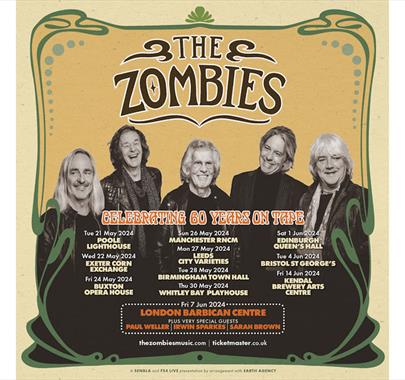 Tour Poster for The Zombies: Celebrating 60 Years On Tape, for a Performance at Brewery Arts in Kendal, Cumbria on June 14th