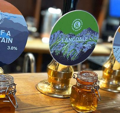 Local Beers on Tap at Kirkstile Inn in Loweswater, Lake District