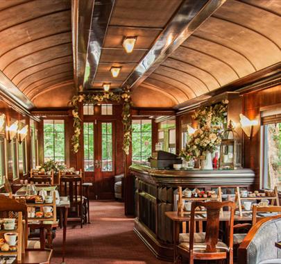 Interior View of The Carriage Cafe at Bassenthwaite Lake Station & Carriage Cafe in Bassenthwaite Lake, Lake District