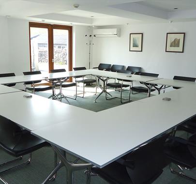 Board Room Layout at Conference Room at Cumbria Tourism Headquarters in Staveley, Cumbria