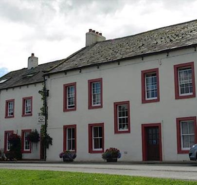 Exterior, Street Parking and Entrance to Denton House in Hesket Newmarket, Cumbria