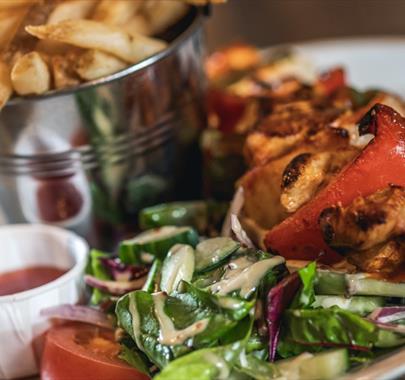 Food from Pooley Bridge Inn in the Lake District, Cumbria