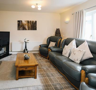 Lounge at Meadowbank Cottage in Hillcroft Park Holiday Park in Pooley Bridge, Lake District