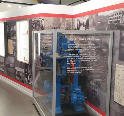 Exhibits at The Pencil Museum in Keswick, Lake District