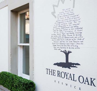 Exterior Signage at The Royal Oak, Keswick in the Lake District, Cumbria