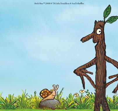 Illustration of Stick Man with a snail
