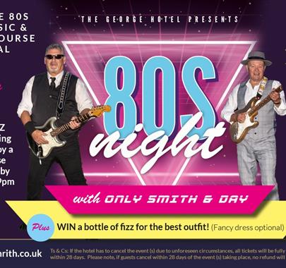 Live 80s music & 3 course meal