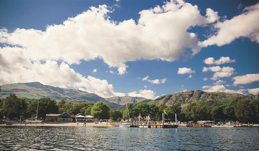 Views over Coniston Water from Coniston Boating Centre, Lake District