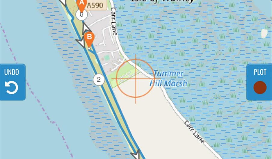 The image identifies the route of the road race