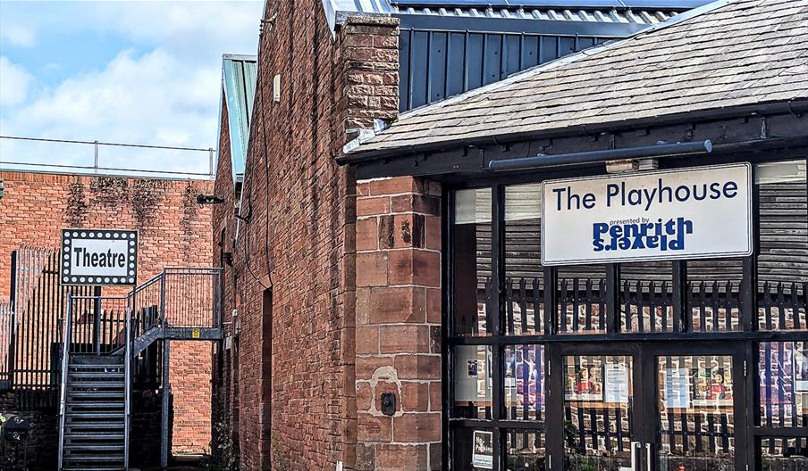 Exterior and signage at Penrith Players Theatre in Penrith, Cumbria