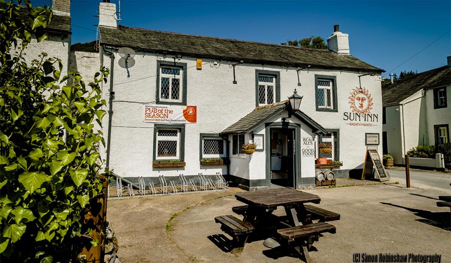 Exterior and Outdoor Seating at the Sun Inn in Bassenthwaite, Lake District