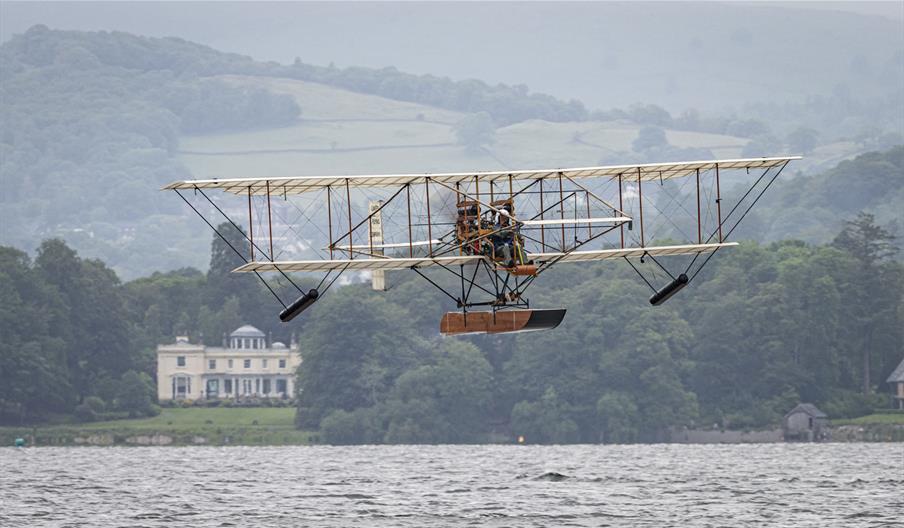 Replica Waterbird Flying over Windermere, Lake District - © Mark Wright